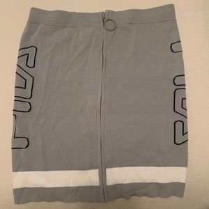 Fila stretch knit zippered skirt